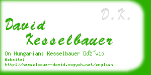 david kesselbauer business card